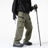 Pantalones Funcionales de Bobina de Carga Repelentes al Agua para Hombre Primavera Verano Otoño Holgados Rectos Deportivos Senderismo Aire Libre Pantalones de Escalador