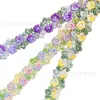 Encaje Bordado Floral Color Macarrón en Stock, Artesanía de Alta Densidad Soluble en Agua, Accesorios para el Cabello Hechos a Mano y Accesorios para Ropa de Muñecas
