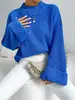 Estilo Nuevo Otoño e Invierno 2025 Xiyin Temu Popular Moda Casual Cuello Redondo Color Sólido Manga Larga Suéter Pulóver