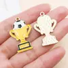 Fútbol Copa del Mundo Deporte Colgante de Aceite Goteante Accesorios de Joyería de Aleación DIY Colgante de Collar Llavero Insignia Conmemorativa