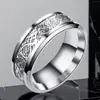 Anel de Engrenagem Personalizado Masculino Amazon Anel de Aço Titânio Transfronteiriço Tendência Hip-hop Europeu e Americano ins Anel de Dedo Atacado