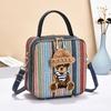 Bolsa Transversal Estilo Étnico Multicolorida Nova Bolsa de Ombro Tendência Feminina Portátil para o Dia a Dia Pequena Quadrada para Mulheres