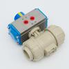 Válvula de bola neumática AQ621F PPH, de paso recto, de tipo termofusible, resistente a ácidos y álcalis, de plástico, DN15-100