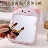 Espejo de Orejas de Gato, Espejo de Maquillaje, Espejo Plegable de Plástico Lindo de una Cara, Espejo de Tocador para Dormitorio de Estudiantes, Espejo de Escritorio para Baño