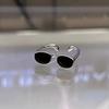 Nuevos lentes de sol 2024 anillo abierto único dedo índice nicho parodia divertido hombres y mujeres anillo ajustable z