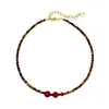Collar de cuentas vintage de piedra Ojo de Tigre natural de alta gama para mujer, cadena para la clavícula, moderno y elegante, joyería de nuevo estilo 2026