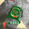 Bolsa de Regalo de Papá Noel Muñeco Bolsa de Manzanas Lote Bolsillo Bolsa de Dulces Nuevo Lote de Navidad Bolsa de Franela Verde