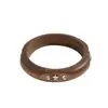 Pulsera de Madera Geométrica Remachada Retro Europea y Americana Nicho de Moda Genial Exagerada Accesorios de Pulsera Exportación Joyería a Mano Joyería Transfronteriza
