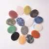 Pedra Natural Cristal Ágata Pedra Bruta Oval Pedra de Energia Transfronteiriça Suporta Gravação 45*35*6mm Acessórios para Joias DIY