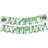 Plato de Papel Hoja de Palma Flamenco Hawaiano Transfronterizo Vaso de Papel Mantel Cuchillo y Tenedor Cuchara Decoración de Fiesta Vajilla Desechable