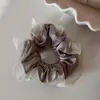 Super Hada Simple Malla Scrunchie Francés Color Sólido Perlado Transparente Gasa Anillo de Salchicha Temperamento Adulto Anillo de Cabello Salchicha Mujeres