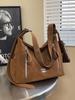 Bolsa de Grande Capacidade para Mulheres 2026 Novo Estilo Bolsa Transversal com Textura Única para Estudantes Universitários, Bolsa de Ombro para o Trabalho, Bolsa Tote