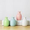 Botella de Aromaterapia de Cerámica de Porcelana Longli Creativa para el Hogar Mini Jarrón de Cerámica Adorno Decoración Jarrón Pequeño Hidropónico Patrón Redondo