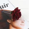 Moda Europea y Americana Nueva Simulación Rosa Horquilla para el Cabello en Forma de U Accesorios para el Cabello Clip Lateral Nupcial Tocado Accesorios Tocado de Flor de Seda