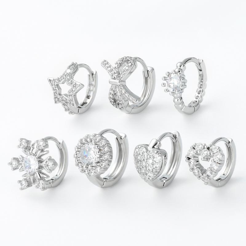 跨境新款欧美风女式铜微镶锆石耳扣创意个性耳饰跨境货源厂家批发