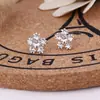 Pendientes de Botón Florales con Pedrería y Perlas Estilo Coreano para Venta Caliente en Mercados Callejeros para Mujeres, Pendientes Pequeños de Joyería Geométricos con Pedrería en Forma de Corazón, Acero Inoxidable