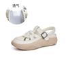 Sandalias Caladas de Piel Genuina 2026 Verano Nuevas Sandalias Deportivas Cerradas para Mujer de Moda Casual de Suela Plana Zapatos de Mujer con Forma de Corazón