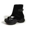 Sandalias de Suela Gruesa para Mujer, Aumentan la Altura 8cm, Moda Verano 2026 Nuevas Versátiles Transpirables Sandalias de Exterior para Mujer