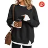 2026 Marca independente europeia e americana, Amazon transfronteiriça, nova blusa de moletom casual feminina de manga comprida com corte solto