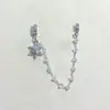 Alta retención de color diy accesorios de cristal colgante de copo de nieve cadena pulsera deslizante de terraplén de mariposa collar accesorios de cuerda hechos a mano