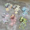 Joias de unha com lantejoulas grandes e brilho de celebridade, estilo barroco, ultra-finas, cor mágica, adesivos hexagonais irregulares para unha, atacado