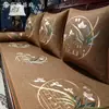 Cojines de Sofá de Secuoya Estilo Chino Nuevos Cuidadosamente Seleccionados con Bordado, Fundas para Cojines de Sofá de Muebles de Madera Maciza, Juego de Cinco Piezas para Cojines de Cama Luohan