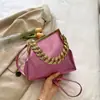 Bolso de Mano con Cadena Texturizada para Mujer, Nuevo Bolso de Hombro Elegante y a la Moda Invierno 2025, Bolso Cruzado Casual Único de Nicho