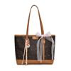 Bolso Tote de Mano Popular Retro Estampado a Contraste de Color para Mujer 2025 Nuevo Casual Gran Capacidad Trabajo Viajero Bolso de Hombro