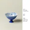 Taza Maestra de Pie Rinyu Guisong Pintada a Mano Pez Saltando Olas Transparentes Taza de Té Gongfu Exquisita de Alta Calidad Taza Zen para Uso Personal
