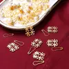 Colgante Doble Felicidad Pequeño Metal Carácter Fu Etiqueta Colgante Caja de Regalo Colgante Joyería Mini Perla Estilo Chino Dorado Redondo Accesorio Doble Felicidad