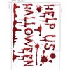 Decorações de Halloween para Comércio Exterior Selo de Sangue Adesivos de Parede Pegadas de Sangue Teia de Aranha Adesivos de Morcego Adesivos para Janela de Vidro