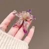 Broche de flor de íris francesa requintado de alta qualidade, nicho de design, corpete, terno, casaco, acessórios, presente, atacado