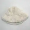 Exportación Transfronteriza Personalizada Amazon Más Vendido Color Sólido Simple Felpa Sombrero de Pescador Cálido Engrosado Sombrero Cubeta Imitación Piel de Conejo