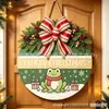 Letrero de puerta de madera impreso para productos nuevos transfronterizos, letrero redondo de bienvenida, colgante decorativo para puerta de Halloween de comercio exterior para Amazon