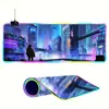 Popular Série Cyberpunk Gaming Mouse Luminoso e Teclado Pad RGB Desk Mat Fábrica Personalizada Atacado