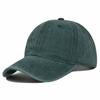 Gorra de béisbol de color sólido lavado con visera, de ala curva, retro y moderna, con parte superior suave desgastada y LOGO bordado