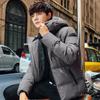 Jaqueta acolchoada de algodão masculina moda 2023 Inverno nova moda Homens jovens engrossado quente de algodão acolchoado jaqueta com capuz roupas de inverno casuais plus size
