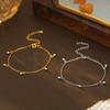 Pulsera de borlas de frijol simple de plata S925 bajo el árbol Banyan, diseño de nicho femenino, estilo Ins, pulsera de moda de verano que combina con todo.