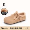 Sapatos de Menina Birkenstock Outono e Inverno 2026 Novas Botas de Neve Infantis Couro Genuíno Com Pelúcia Dupla Sapatos de Algodão Sapatos de Couro para Bebê Menina