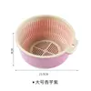Lavabo Doble Capa para Verduras de Cocina con Cesta Escurridora, Lavabo Redondo Multifuncional de Plástico para Lavar Verduras para Uso Doméstico, Cesta para Lavar Frutas