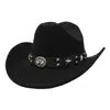 Sombrero de Vaquero de Gamuza Suave para Hombre y Mujer Nuevo de Invierno Transfronterizo Ala Ancha Bombín Sombrero Jazz Sombrero de Caballero Yzdjp044