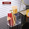 Tubo de Almacenamiento para Bolígrafos de Maquillaje Acrílico Transparente Tocador Lápiz de Labios Lápiz de Cejas Sombra de Ojos Escritorio Espejo Armario Caja de Almacenamiento de Cosméticos