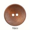 Botones de Madera Natural Línea Punteada Forma de Cuenco de Madera Redondo Dos Agujeros Botón para Abrigo Camisa Cardigan Tejido Accesorios de Botones