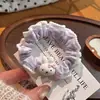 Goma para el pelo plisada de satén de color liso de alta gama estilo coreano, Elegante goma elástica de alta elasticidad para coleta, Cuerda elástica simple para el pelo