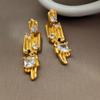 Retribuir a clientes novos e antigos retro desconto nicho temperamento geométrico brincos personalidade moda luz luxo brincos de alto sentido