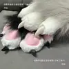 Garras de Animal Coloridas Peludas Luvas Fursuit Garra de Gato Luvas de Menina Gato Impulso de Abertura de Loja Nova Pelo