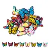 Accesorios para Joyería de Aleación Esmaltada Coloridos Colgante de Mariposa Impresa para Pulsera Collar Llavero DIY W861