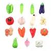 Accesorios de resina de comida y verdura artificial para manualidades, colgantes creativos para llaveros, accesorios para el cabello, pinzas para el cabello, pendientes y componentes de colgantes