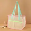 Bolsa de Praia de Malha Portátil, Bolsa de Armazenamento de Lanches de Grande Capacidade para Viagem, Bolsa de Armazenamento Fresca e Estilosa, Versão Coreana