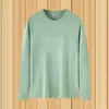 Algodón imitación seda de leche 180g primavera y otoño 2024 nuevo hombre color liso camiseta de manga larga suave cuello redondo talla grande camiseta básica hombre